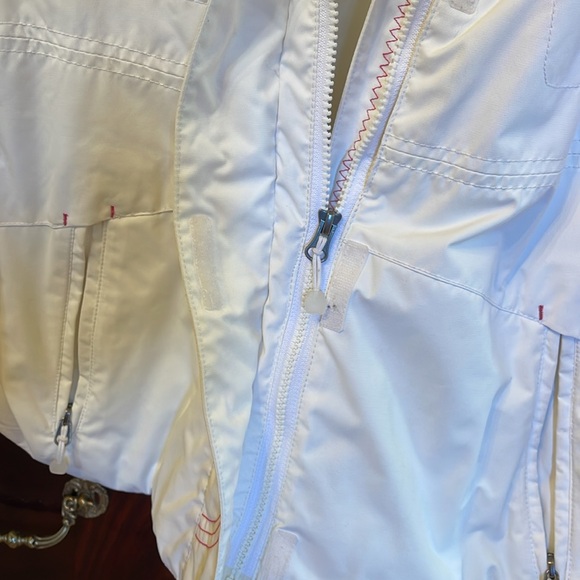 NILS, off-white with pink stitching, Ski jacket with removable hood - Picture 3 of 10